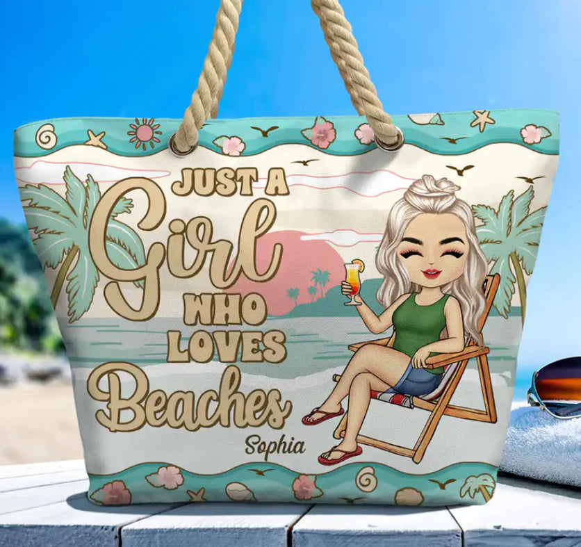 Sac de Plage Personnalisé Élégant – Spacieux, Tendance et Parfait pour l’Été
