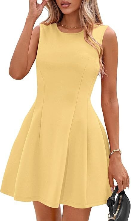 Robe Patineuse Sans Manches Élégante et Intemporelle