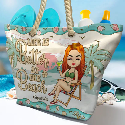 Sac de Plage Personnalisé Élégant – Spacieux, Tendance et Parfait pour l’Été