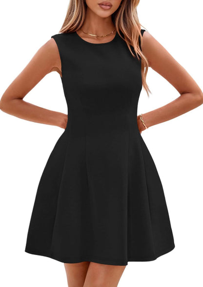 Robe Patineuse Sans Manches Élégante et Intemporelle