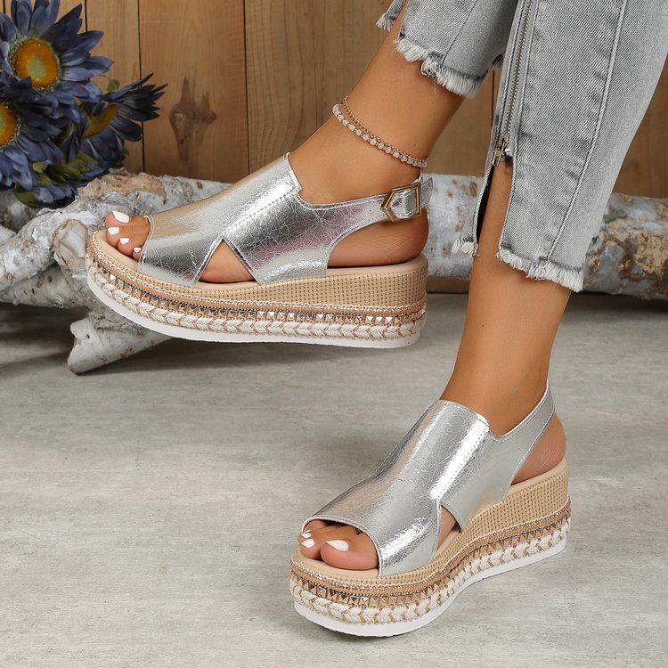 Sandales Compensées Confortables à Plateforme pour Femme